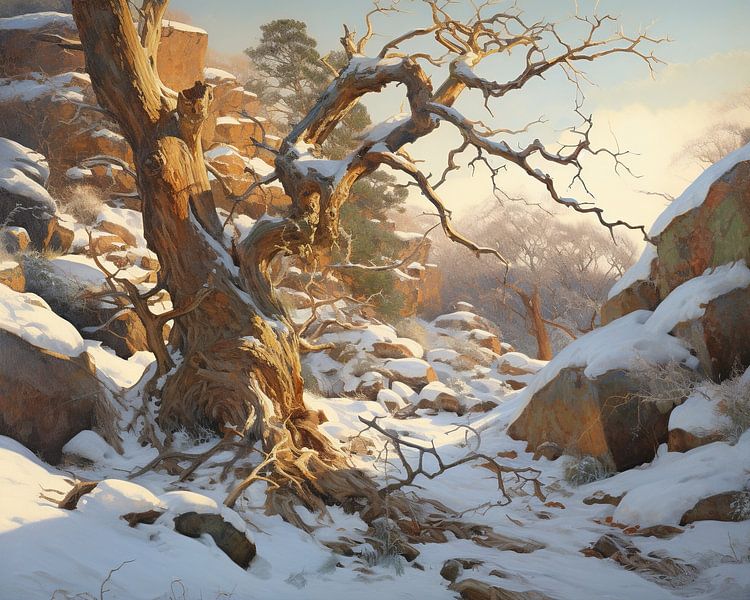 Winter Landscape Tree by Eye catching paintings