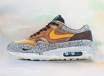 Nike air max 1 atmos safari schilderij. van Jos Hoppenbrouwers