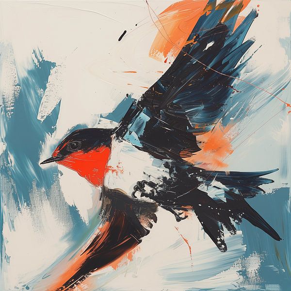 Hirondelle abstrait artistique par TheXclusive Art