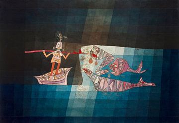Gevechtsscène uit de grappige en fantastische opera "De Zeevaarders" (1923) geschilderd do van Dina Dankers