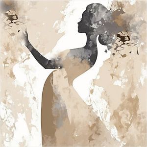 Silhouette de femme dansant