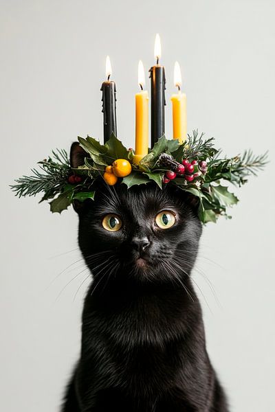 Weihnachtliche Katze von Poster Art Shop