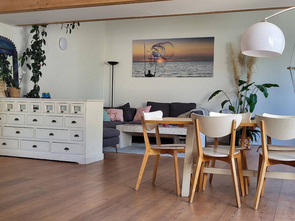 Souffleur de bulles au coucher du soleil par Dirk Verwoerd