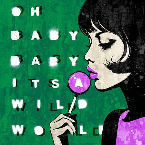 Baby Baby It's A Wild World - Green by Feike Kloostra