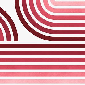 Rode geometrische vormen 10 van Vitor Costa