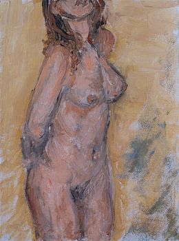 Jeune femme nue debout