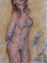 Nackte junge Frau stehend von Paul Nieuwendijk Miniaturansicht