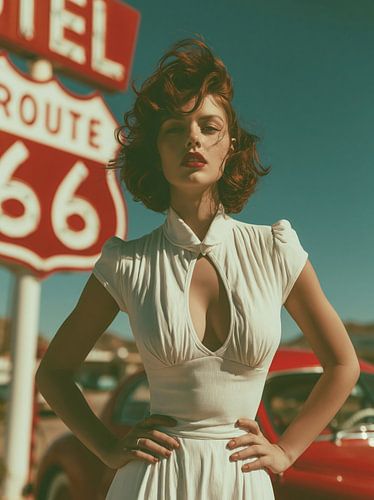 Route 66 : La fille rétro
