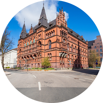 Uitzicht op het Ständehaus in de Hanzestad Rostock van Rico Ködder