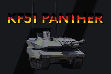 KF51 Panther Low Poly Art Grau Schwarz Geschenk von Maldure -