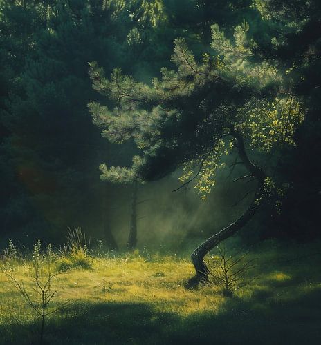 German forests in summer light