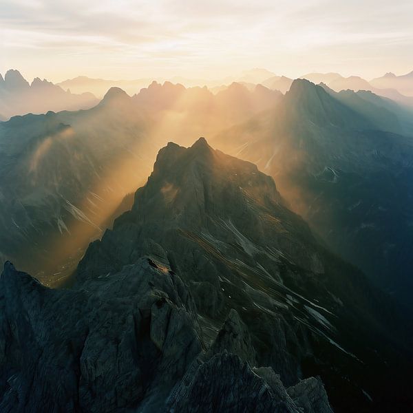 In den Bergen von fernlichtsicht