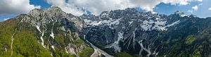 Zgornje Jezersko Gebirge Luftaufnahme im Frühling