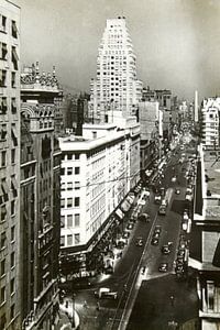 Avenida Corrientes, antieke zwart wit foto van Liesbeth Govers voor Santmedia.nl