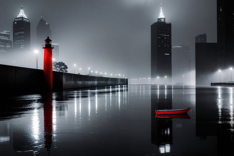 Ville portuaire de nuit-01 par Rautenberg Digital Art Maritim