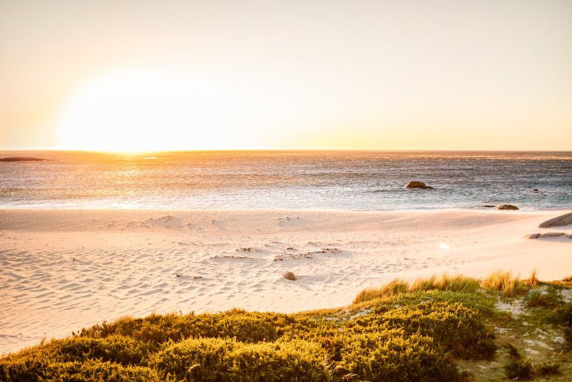 Cape Town sunny beach - South Africa colourful sunset photo print - travel photography by LotsofLiekePrints