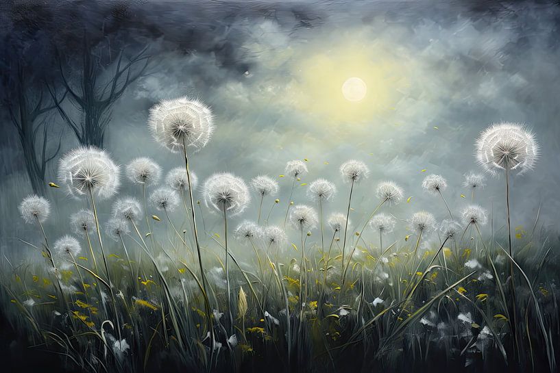 Flowers: Dandelions by Eye catching paintings