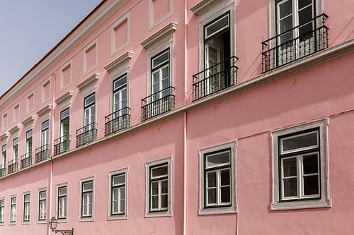 Roze huizen Lissabon