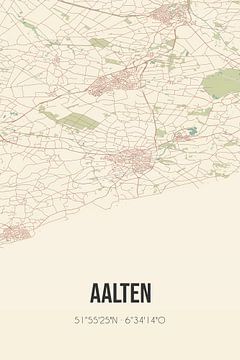 Vintage landkaart van Aalten (Gelderland) van MijnStadsPoster
