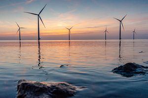 Sonnenuntergang über dem IJsselmeer