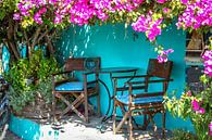 Ein typisch griechischer Sitzplatz in Urlaubsatmosphäre von Tonny Visser-Vink Miniaturansicht