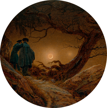 Caspar David Friedrich - Twee mannen die de Maan contempleren