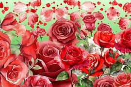 Floral Enchantment with Red Roses
