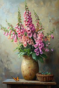 Blumen malen rosa