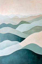 Paysage de montagne aquarelle sur Poster Art Shop