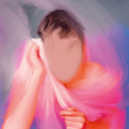 Abstract portret 'Kon ik nog maar even...'