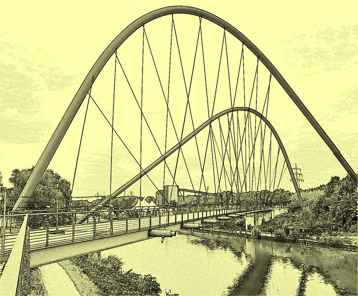 Boogbrug grafiek van Edgar Schermaul