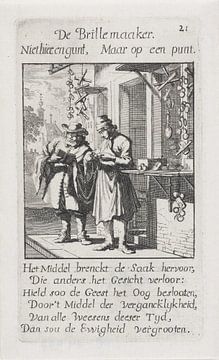 Jan Luyken, Brillenmaker, 1694 van Atelier Liesjes