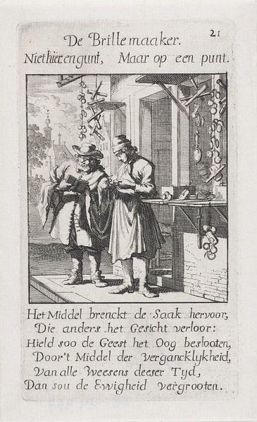 Jan Luyken, Brillenmacher, 1694 von Atelier Liesjes