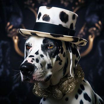 Dalmatiër met stijlvolle hoed