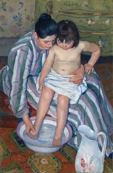 Mary Cassatt. Le bain de l'enfant par 1000 Schilderijen