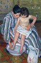 Mary Cassatt. Le bain de l'enfant par 1000 Schilderijen Aperçu