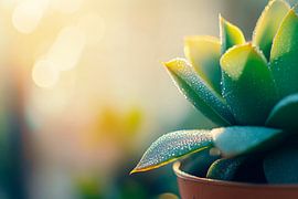 Vetplant in zacht licht van Poster Art Shop