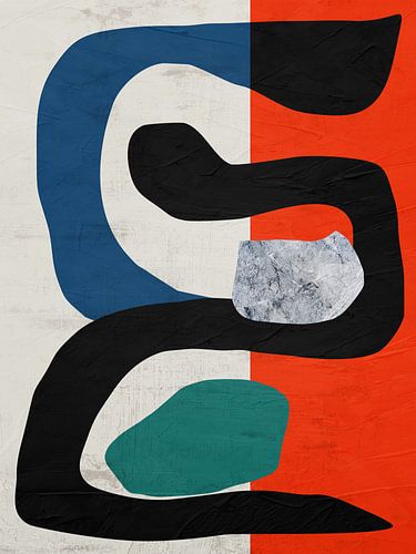 Kleurrijke geometrische organische abstracte kunst