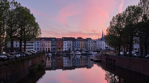 Portus Ganda on the Leie in Ghent, Belgium