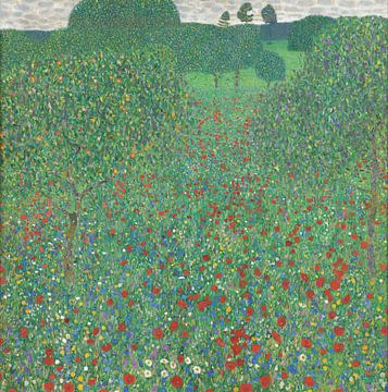 Bloeiende klaprozen, Gustav Klimt