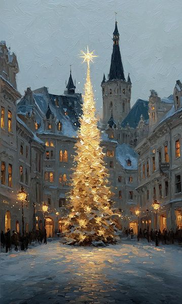 Goldener Baum von Abstraktes Gemälde