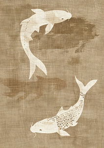 Schnurrhaare in Sepia-Wasser