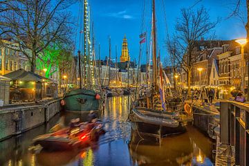 Le centre ville de Groningen pendant la prospérité hivernale en décembrer