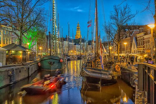 Groningen binnenstad tijdens Winter Welvaart in decemberr