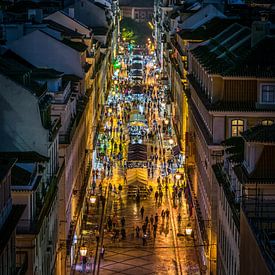 Rua Augusta, Lissabon van Stefan Vlieger