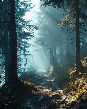 Spaziergang im Wald von fernlichtsicht