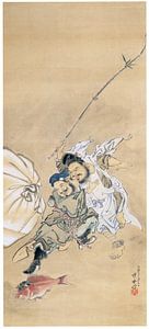 Kawanabe Kyōsai - Ebisu und Daikoku