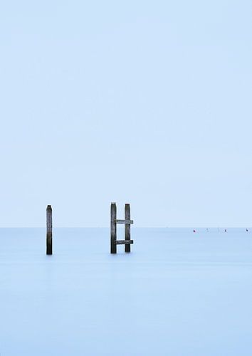Les clôtures dans la mer sur Bert Broer