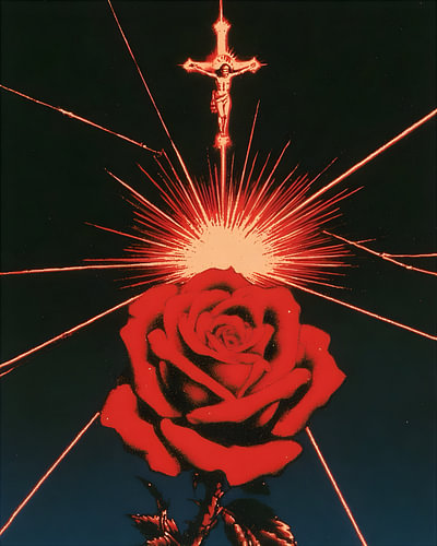 De Heilige Roos - Retro-gotische grafische kunst