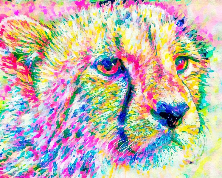 Summer Cheetah by Mad Dog Art